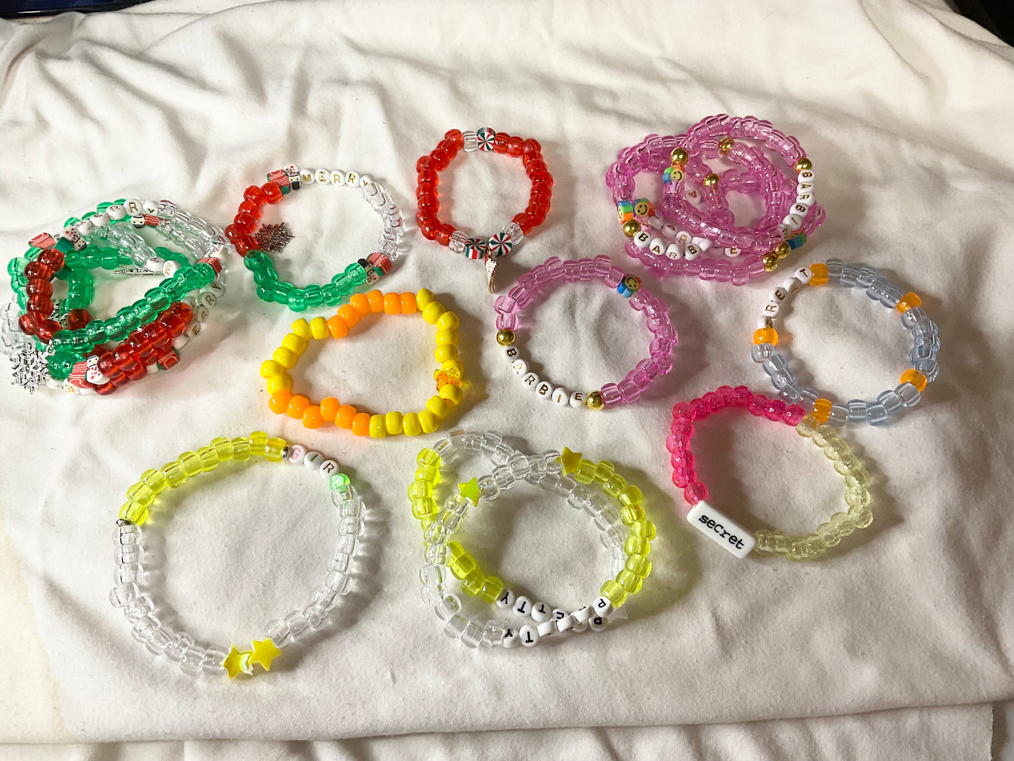 Pony Bead Bracelets Multicolor