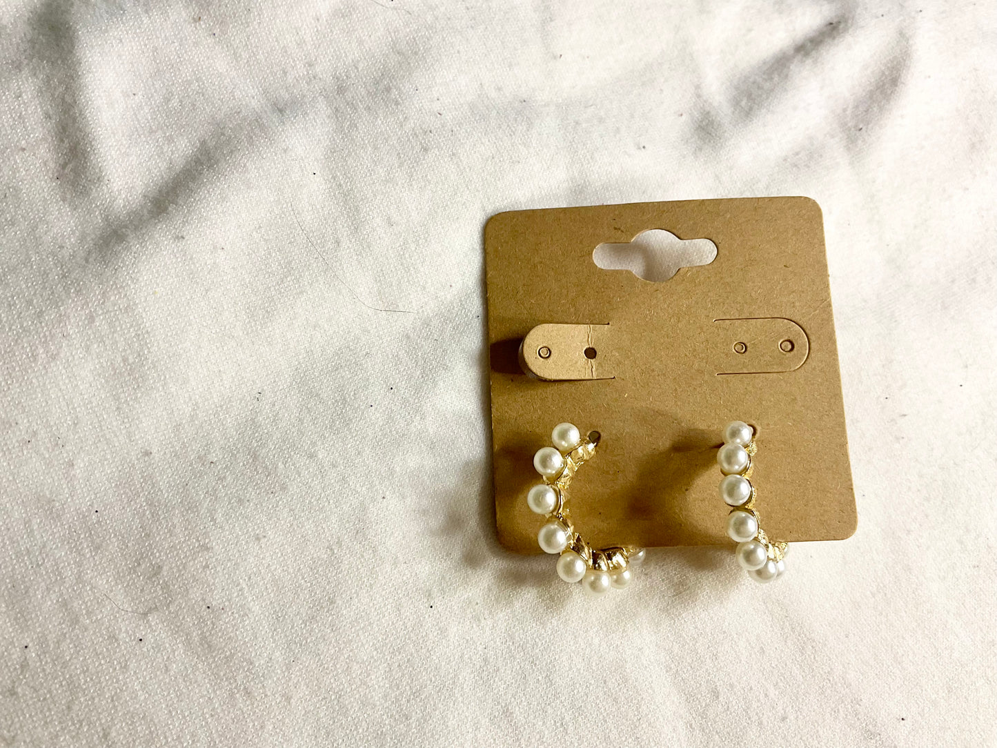 White Pearl Earrings Medium and Small 2 pack