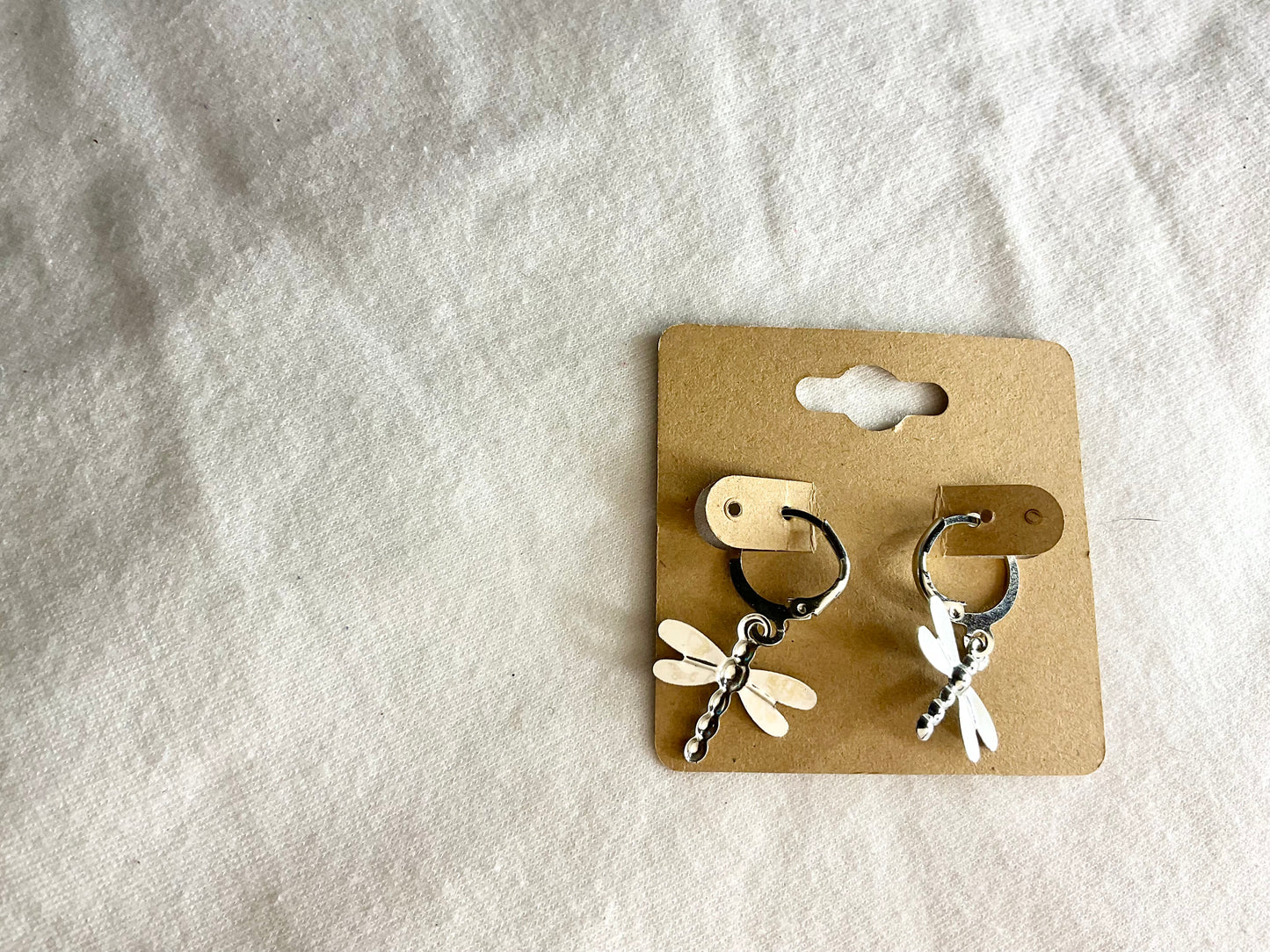 Silver Dragonfly Earrings