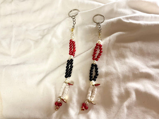 Multicolor Keychain with Charms